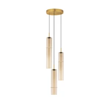 Pendul NovaLuce SANO metal, sticla, auriu, sampanie, LED, 9W, 540lm, 3000K - NL-9009168