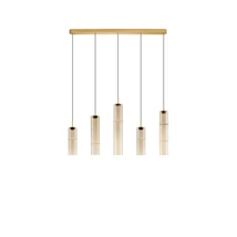 Pendul NovaLuce SANO metal, sticla, auriu, sampanie, LED, 18W, 1080lm, 3000K - NL-9009172
