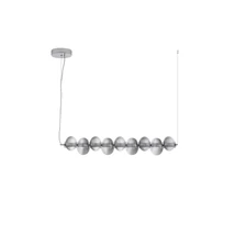 Pendul NovaLuce LEDA metal, sticla, crom, fumuriu, LED, 30W, 1500lm, 3000K - NL-9009187