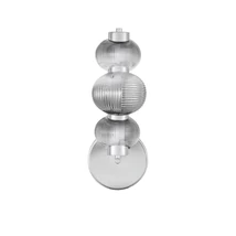 Aplica de perete NovaLuce LEDA metal, sticla, crom, fumuriu, LED, 18W, 900lm, 3000K - NL-9009189