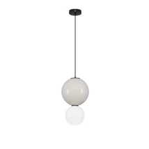 Pendul NovaLuce NOESIS metal, sticla, negru, gri, LED, 7W, 420lm, 3000K - NL-9009190