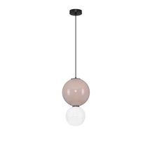 Pendul NovaLuce NOESIS metal, sticla, negru, maro, LED, 7W, 420lm, 3000K - NL-9009192