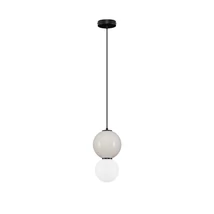 Pendul NovaLuce NOESIS metal, sticla, negru, gri, LED, 6W, 360lm, 3000K - NL-9009194