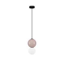 Pendul NovaLuce NOESIS metal, sticla, negru, maro, LED, 6W, 360lm, 3000K - NL-9009196