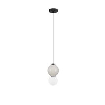Pendul NovaLuce NOESIS metal, sticla, negru, gri, LED, 4W, 240lm, 3000K - NL-9009198