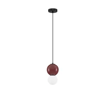 Pendul NovaLuce NOESIS metal, sticla, negru, rosu, LED, 4W, 240lm, 3000K - NL-9009199