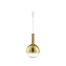 Pendul NovaLuce NOSTOS metal, sticla, alb, auriu, LED, 8W, 3000K, 400Lm - 9009221