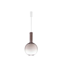 Pendul NovaLuce NOSTOS metal, sticla, alb, maro, LED, 8W, 3000K, 440Lm - 9009223