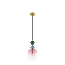 Pendul NovaLuce MURANO metal, sticla, auriu, multicolor, E14 - NL-9009234