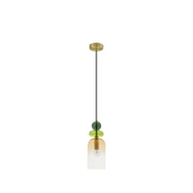 Pendul NovaLuce MURANO metal, sticla, auriu, multicolor, E14 - NL-9009235