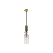 Pendul NovaLuce MURANO metal, sticla, auriu, multicolor, E14 - NL-9009236