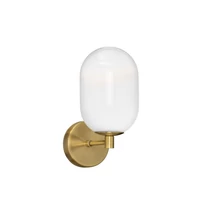 Aplica de perete NovaLuce BALOR metal, sticla, auriu, alb, G9 - NL-9009247