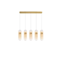 Pendul NovaLuce NORMA metal, sticla, chihlimbar, auriu, LED, 35W, 3000K, 2450Lm - 9009266