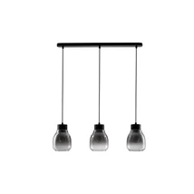 Pendul NovaLuce BLAKU metal, sticla, negru, fumuriu, E27 - 9009272