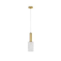 Pendul NovaLuce CERTA metal, sticla, auriu, transparent, E27 - 9009273