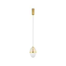Pendul NovaLuce EGNA metal, sticla, negru, auriu, alb, transparent, LED, 3000K, 20W, 2150lm - 9009278