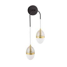 Aplica de perete NovaLuce EGNA metal, sticla, negru, auriu, alb, transparent, LED, 3000K, 24W, 2700lm - 9009283