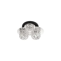Plafoniera NovaLuce LAWAN metal, sticla, negru, crom, E14 - NL-9009292