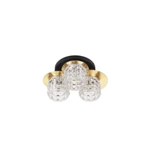 Plafoniera NovaLuce LAWAN metal, sticla, negru, auriu, E14 - NL-9009293
