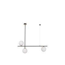 Pendul NovaLuce GITCHI metal, sticla, negru, auriu, alb, G9 - NL-9009295