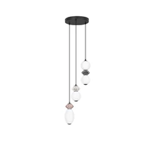 Pendul NovaLuce PALLINA metal, sticla, negru, multicolor, LED, 20W, 1200lm, 3000K - NL-9009304