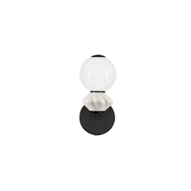 Aplica de perete NovaLuce PALLINA metal, sticla, negru, alb, LED, 6W, 360lm, 3000K - NL-9009306