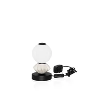 Veioza NovaLuce PALLINA metal, sticla, negru, alb, LED, 6W, 360lm, 3000K - NL-9009307