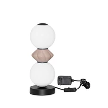 Veioza NovaLuce PALLINA metal, sticla, negru, alb, LED, 12W, 720lm, 3000K - NL-9009308