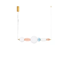 Pendul NovaLuce OBRIE metal, sticla, auriu, multicolor, LED, 28W, 1680Lm, 3000K - 9009352