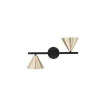 Aplica de perete NovaLuce CONICO metal, negru, auriu, GU10 - NL-9011428