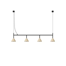 Pendul NovaLuce CONICO metal, negru, auriu, GU10 - 9011432