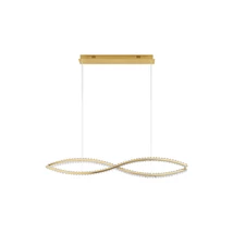 Pendul NovaLuce AURELIA metal, cristal, auriu, LED, 3500K, 95W, 12224lm - NL-9019724