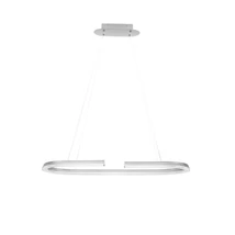 Pendul NovaLuce ELMO metal, acril, crom, alb, LED, 48W, 3500K, 2986 Lm - NL-9019732