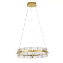 Pendul NovaLuce KEZO metal, sticla, auriu, transparent, LED, 45W, 3500K, 4679 Lm - NL-9019733