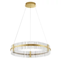 Pendul NovaLuce KEZO metal, sticla, auriu, transparent, LED, 56W, 3500K, 6339 Lm - NL-9019734