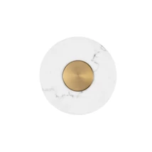 Aplica de perete NovaLuce MARZIO metal, imitatie alabastru, alb, auriu, LED, 8W, 3000K, 514Lm - 9019748