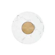 Aplica de perete NovaLuce MARZIO metal, imitatie alabastru, alb, auriu, LED, 10W, 3000K, 718Lm - 9019749