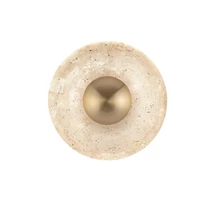 Aplica de perete NovaLuce CERIO metal, piatra, auriu, bej, LED, 4W, 3000K, 93Lm - 9019755