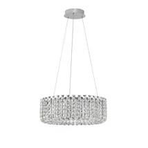 Pendul NovaLuce CELYSIA metal, cristal, gri, transparent, LED, 47W, 3500K, 3682 Lm - NL-9019765