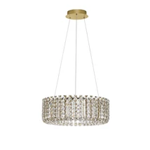 Pendul NovaLuce CELYSIA metal, cristal, auriu, transparent, LED, 47W, 3500K, 3682 Lm - NL-9019766
