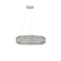 Pendul NovaLuce CELYSIA metal, cristal, crom, transparent, LED, 74W, 3500K, 5920 Lm - NL-9019775