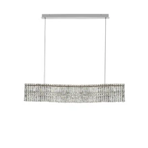 Pendul NovaLuce NUVIA metal, cristal, crom, transparent, LED, 34W, 3500K, 2619 Lm - NL-9019783