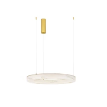 Pendul NovaLuce VASTER metal, imitatie alabastru, auriu, LED, 36W, 3000K, 2149Lm - 9019811
