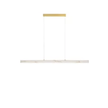 Pendul NovaLuce VASTER metal, imitatie alabastru, auriu, LED, 36W, 3000K, 1906Lm - 9019813