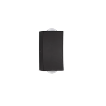 Aplica de perete exterioara NovaLuce Dewei metal, plastic, negru, LED, 3000K, 2x2W, 400lm, IP54 - NL-9026117