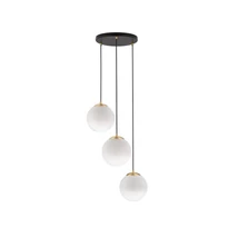 Pendul NovaLuce JIAN metal, sticla, auriu, negru, alb, E27 - NL-9028841