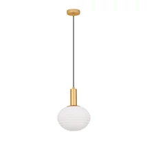 Pendul NovaLuce ALLEN metal, sticla, auriu, alb, E27 - NL-9028844