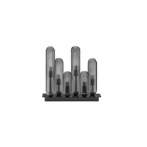Plafoniera NovaLuce GUSTAVE metal, sticla, negru, fumuriu, G9 - NL-9028854