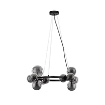Pendul NovaLuce ODILLIA metal, sticla, negru, fumuriu, G9 - NL-9028855