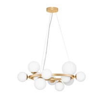 Pendul NovaLuce ODILLIA metal, sticla, auriu, alb, G9 - NL-9028856